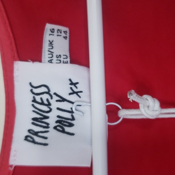 NWT Princess Polly Red Emily Mini Dress 12 - Picture 4 of 8
